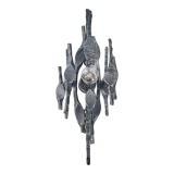 Brutalist wall lamp 1970 vintage