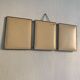 Mirror triptych barber ivory vintage 1960 - 30 x 77 cm