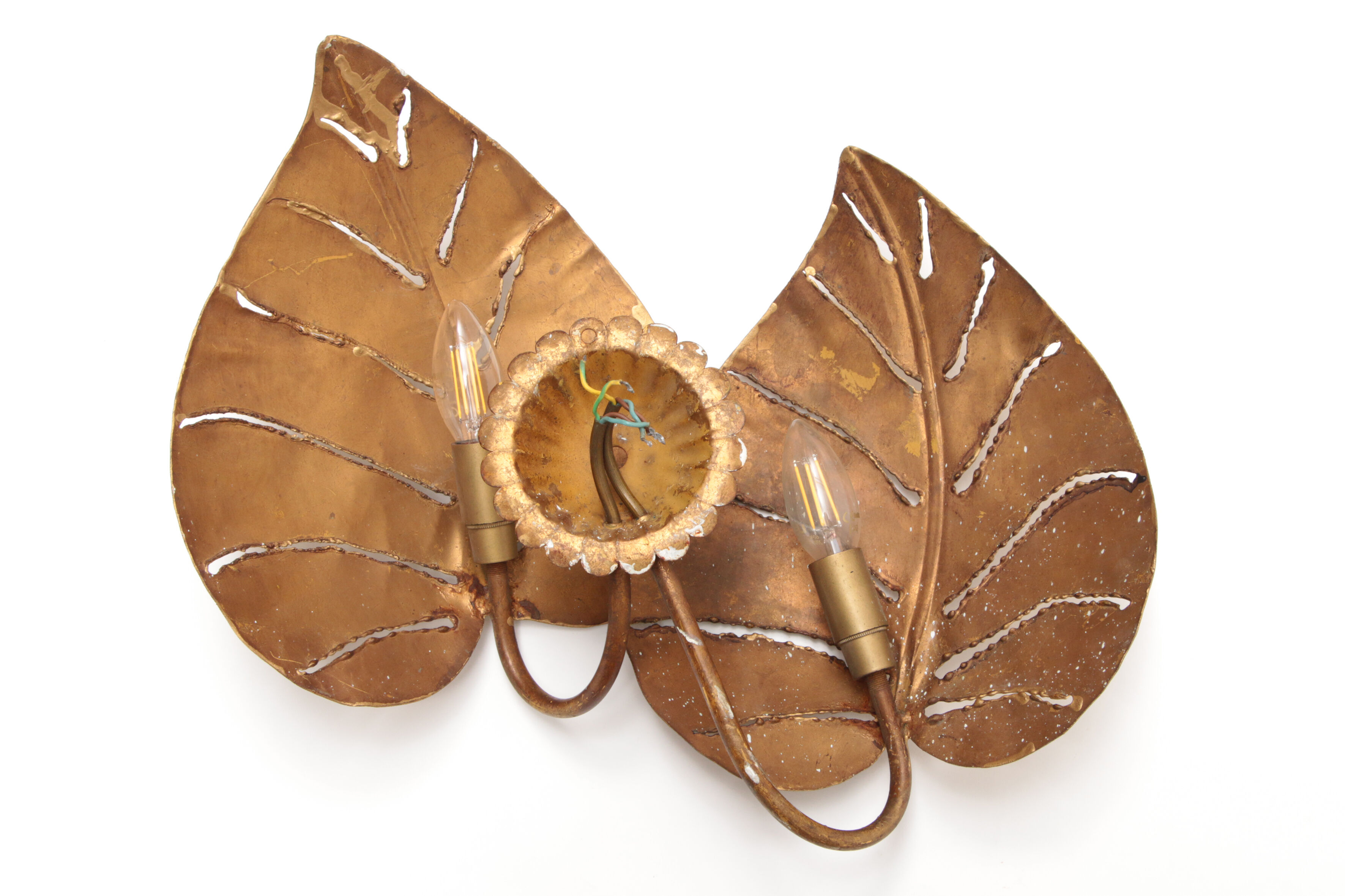 Applique italienne à feuilles tropicales, 1970