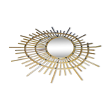 Ortf vintage rattan mirror 67x51cm