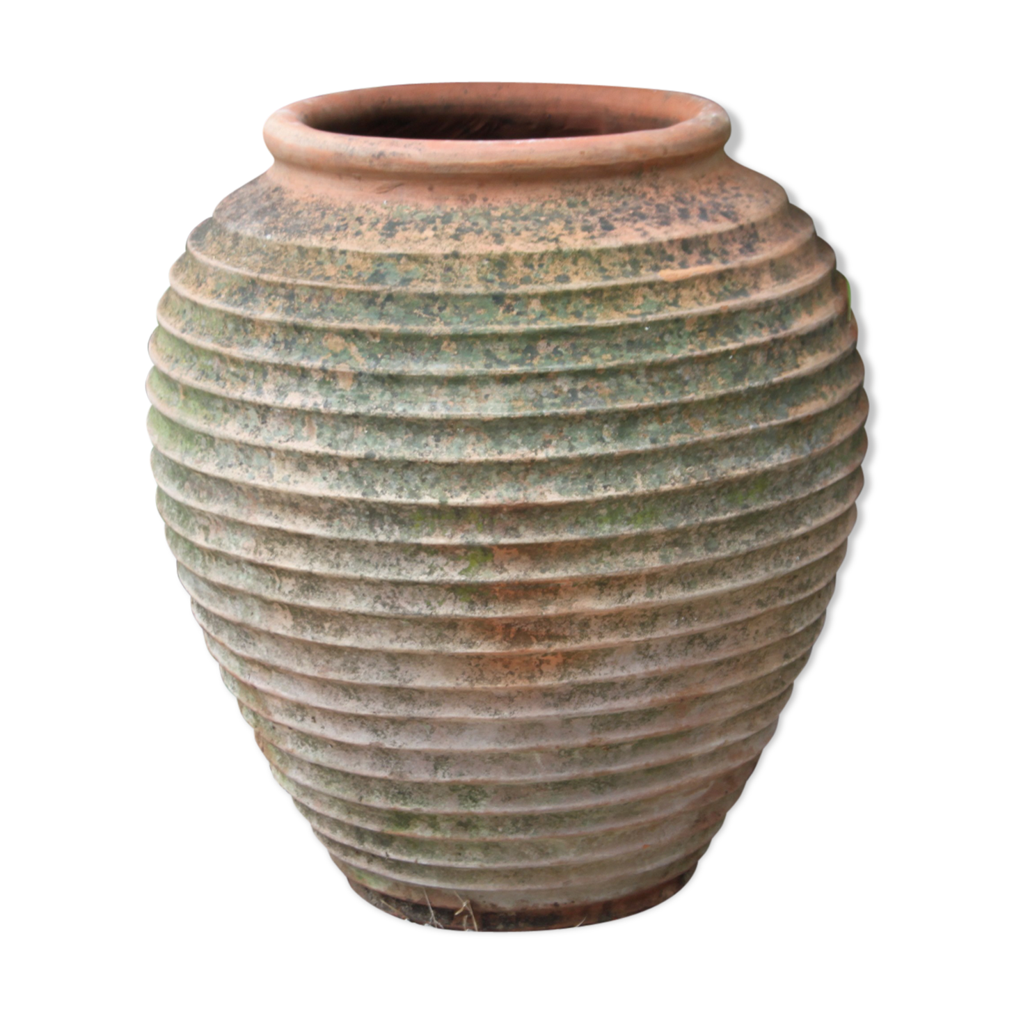 Old and big terracotta jar