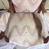 Large louis-philippe voltaire "violin" armchair in walnut