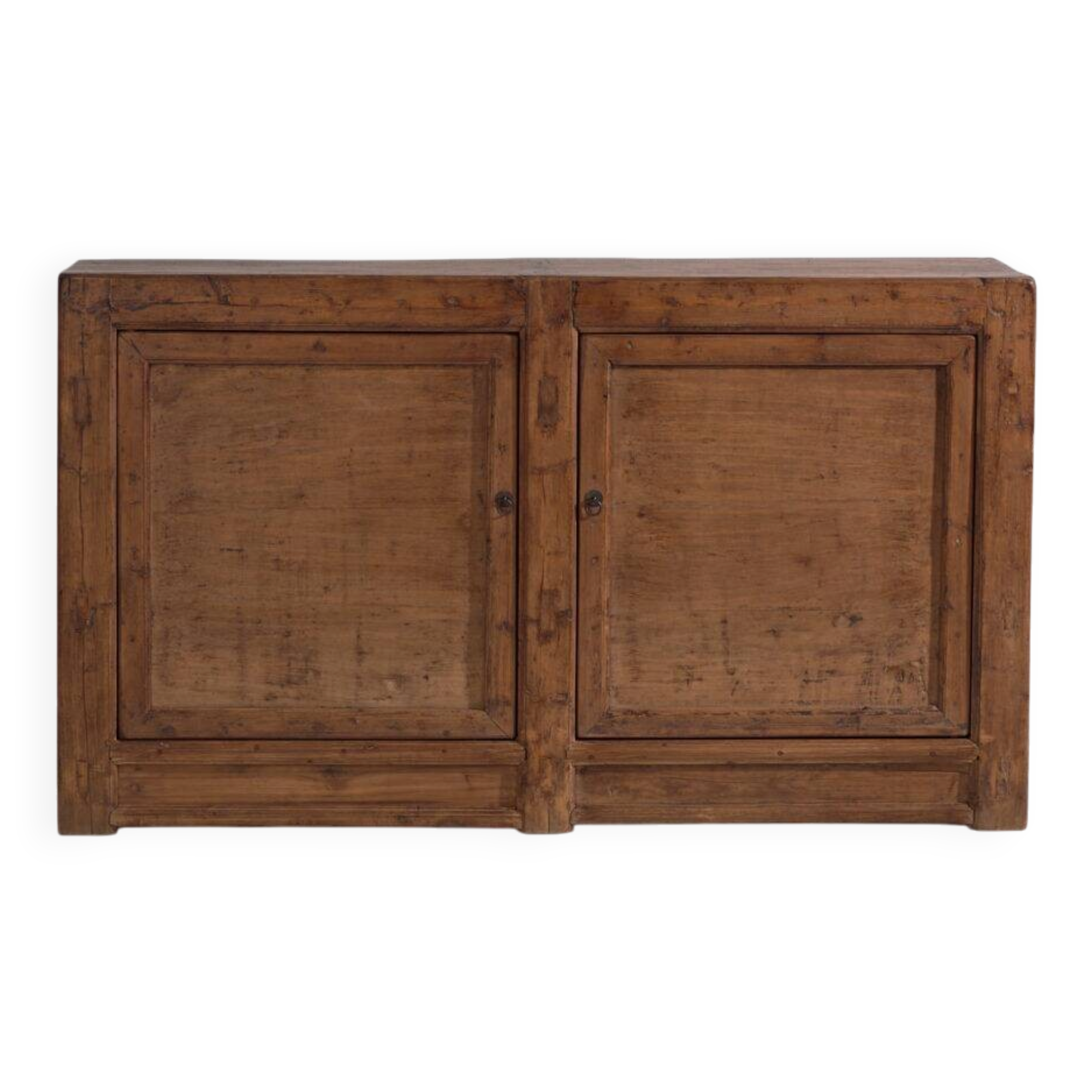 Chinese buffet high in carved pine with geometric panels – Gansu, circa 1930