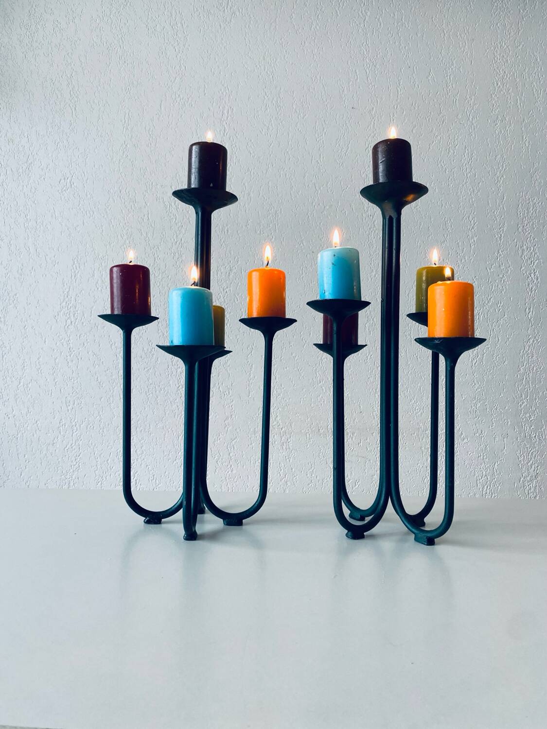 Pair of 5-branched candlesticks