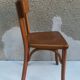 Pair of chairs old signed bistro Baumann wood curved clear vintage