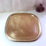 Large gilded copper serving tray early 20th century