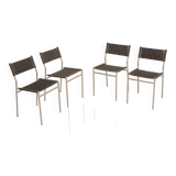 4 "SE06" black wicker chairs by Martin Visser for Spectrum 80's