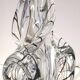JB sculptural transparent and black crystal lamp