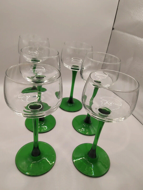 6 verres alsaciens à vin blanc