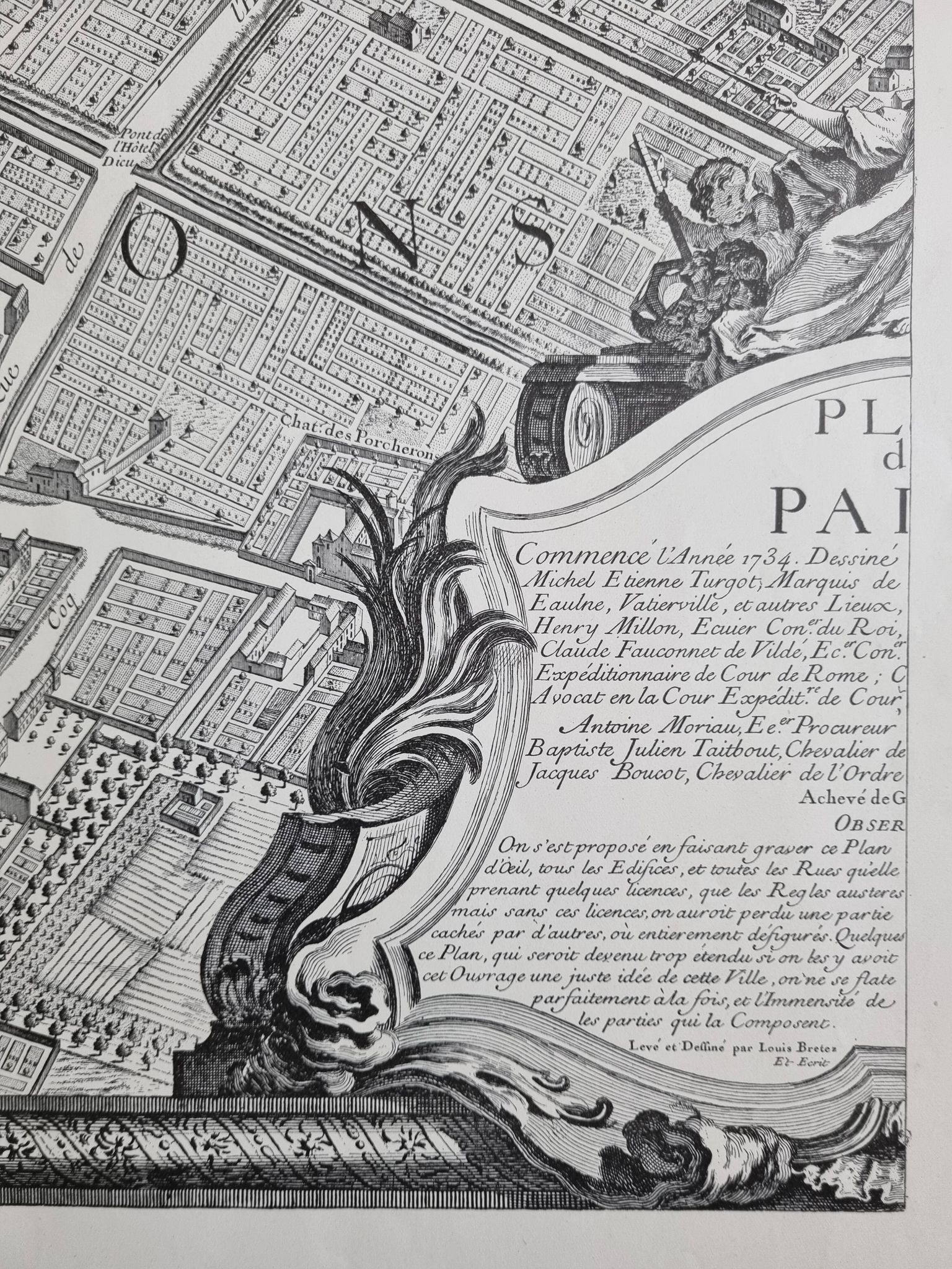 Plan of Paris in the eighteenth century in 20 plates after Turgot, 1900