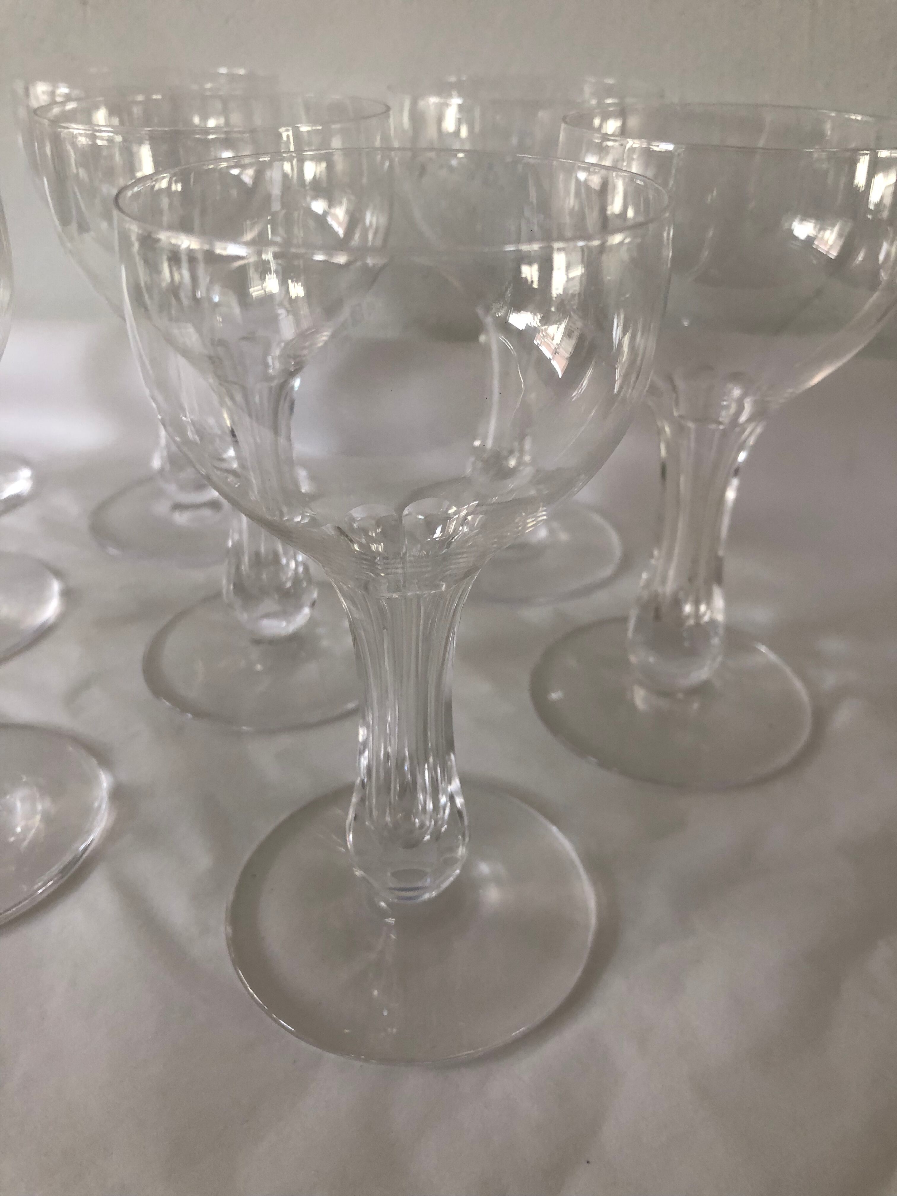Suite 9 Portieux Crystal champagne flutes, France