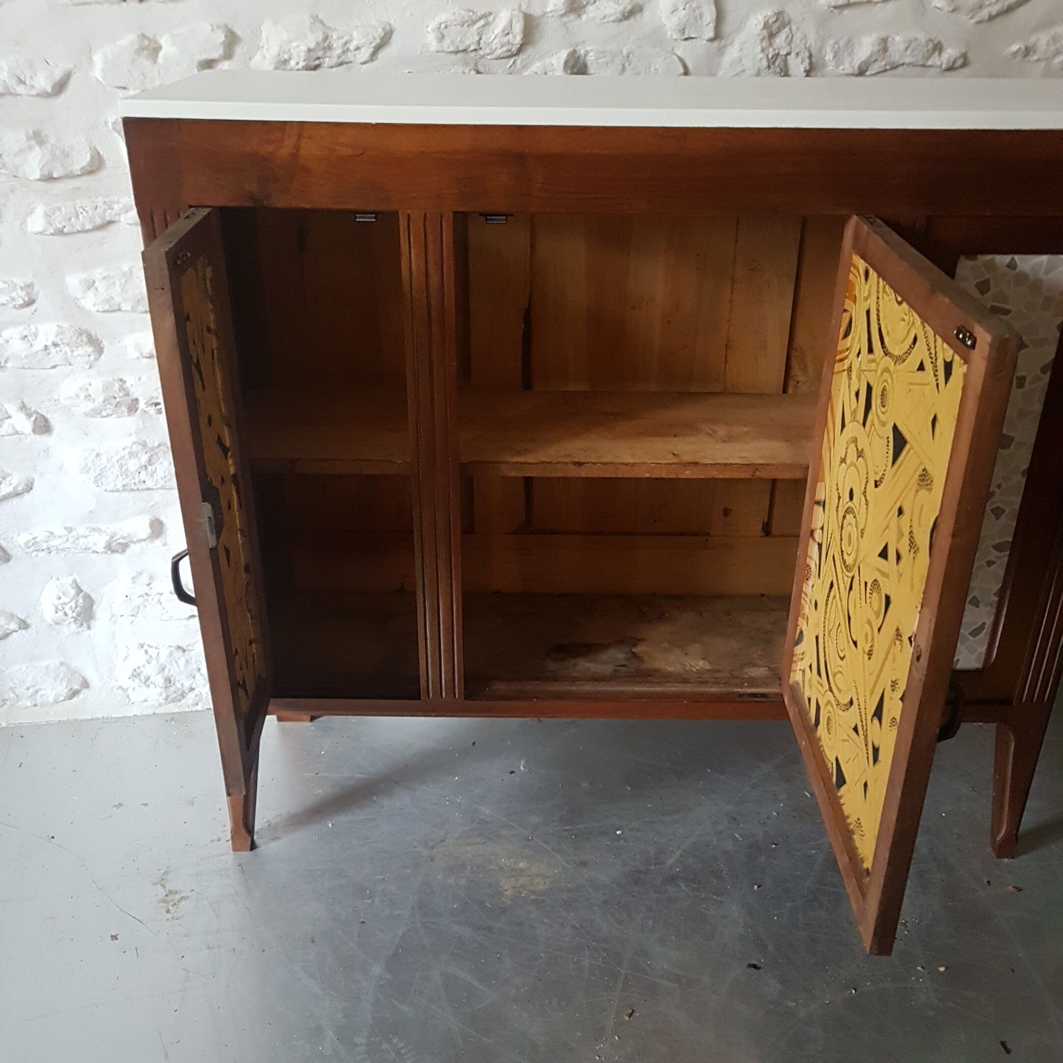 Vintage compass foot buffet