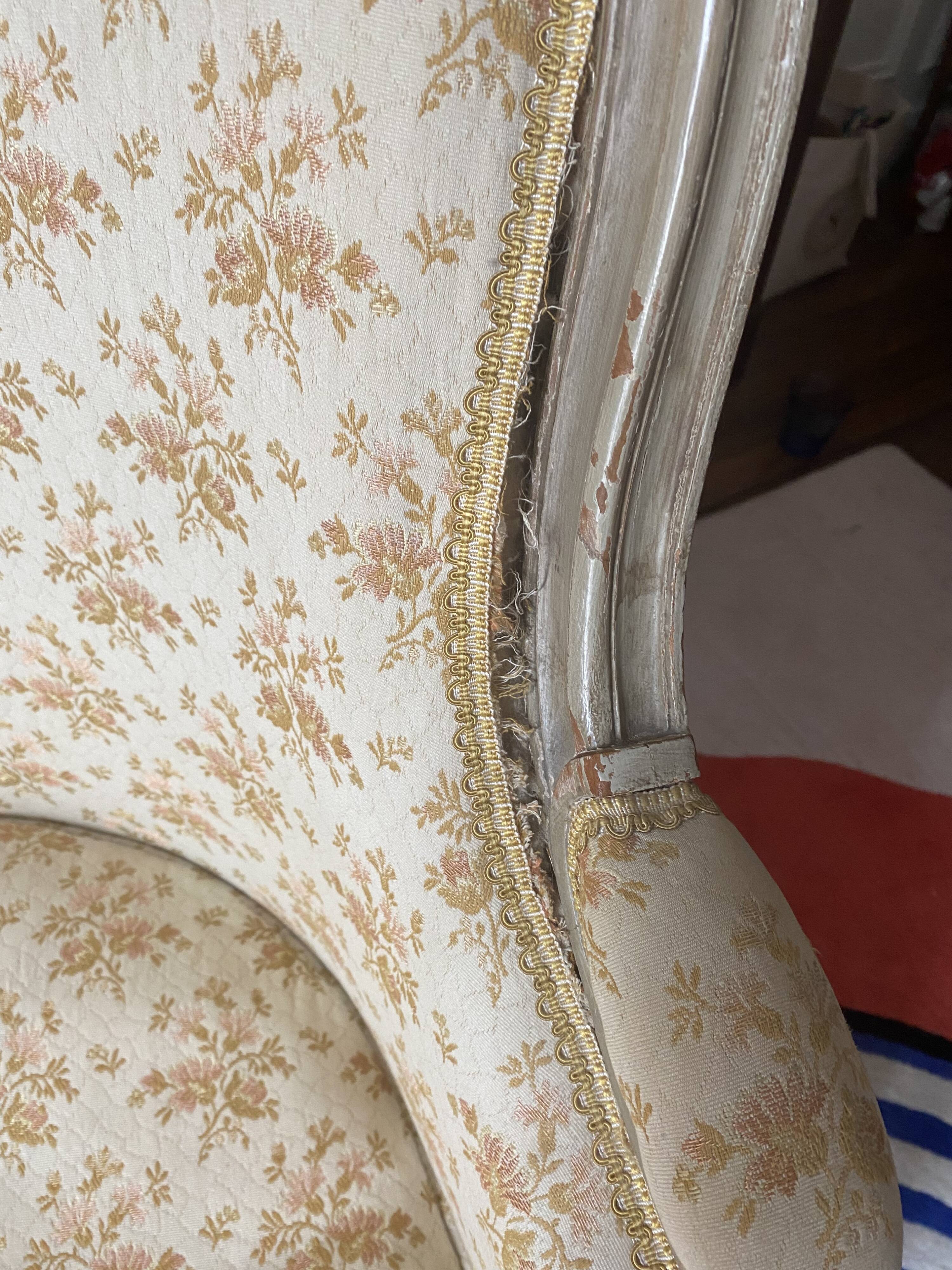 Bergère fauteuil de style Louis XV