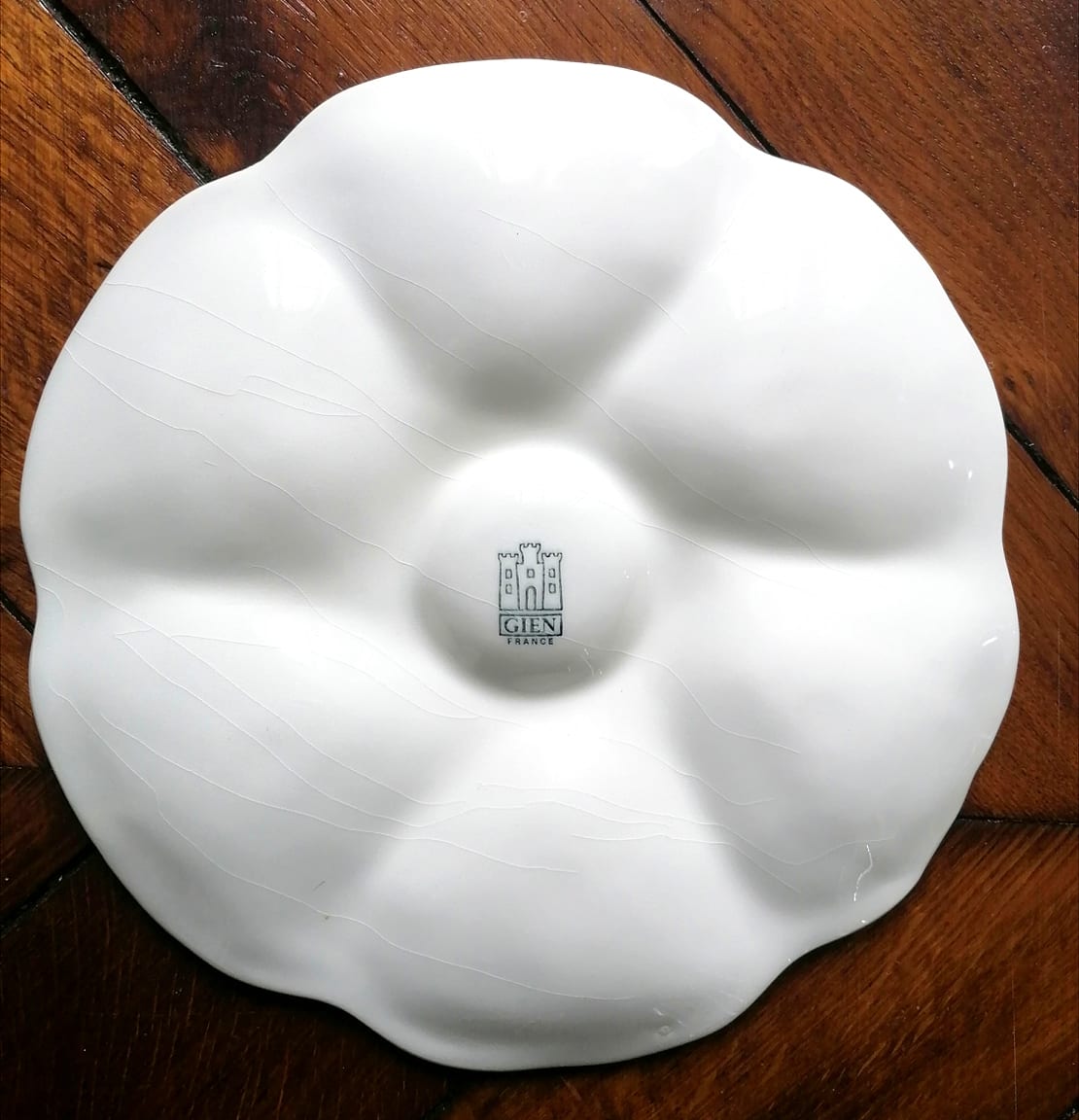 Service oyster plates slurry Gien