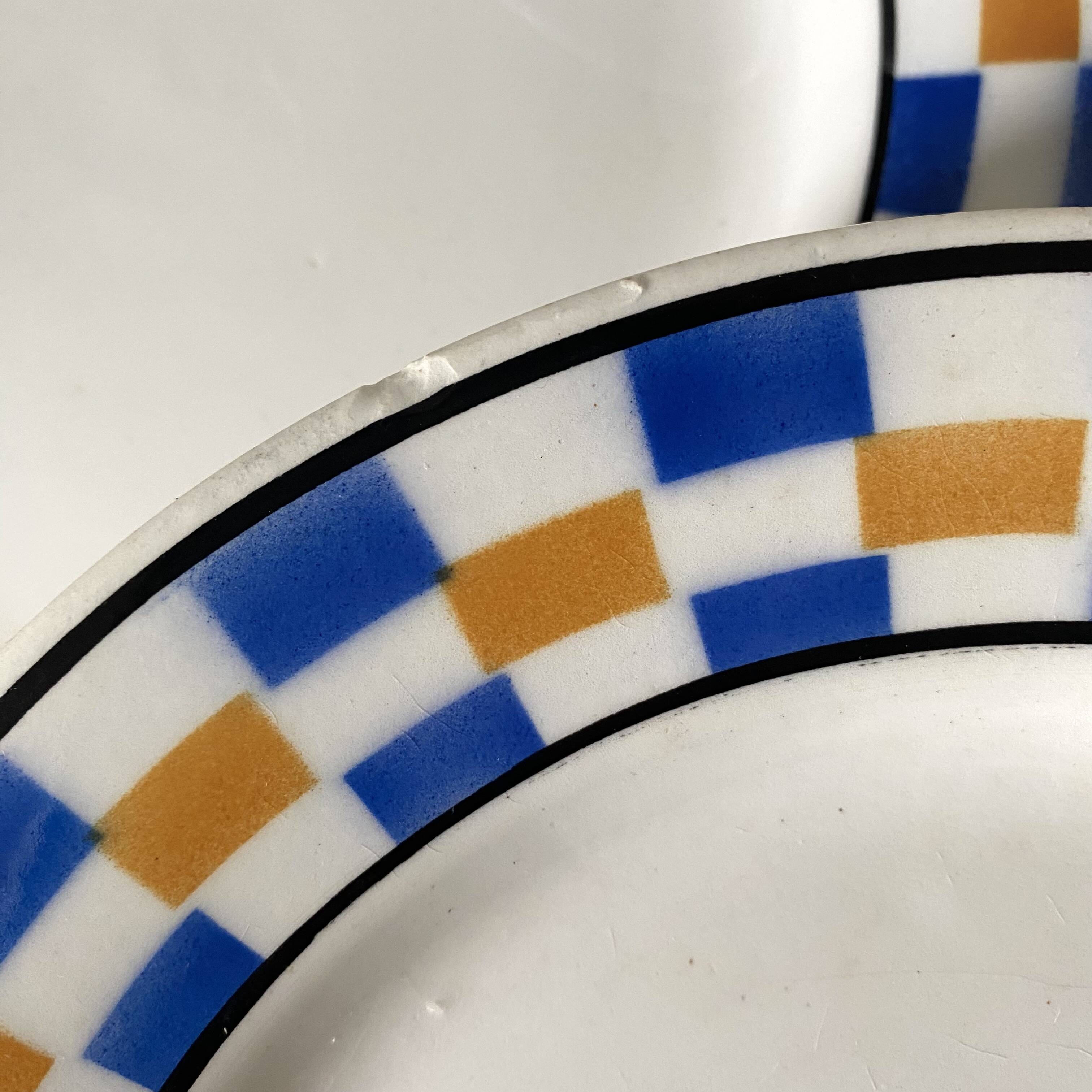 Moulin des Loups flat plates, Honfleur model tiles, 1950s