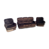 Dark brown velvet sofa