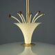 Vintage ceiling light in glass and aluminium, Italy, 1950s.