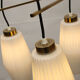 1950s Italian triangle lamp in brass and opalglass