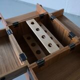 Mid-century oak bar cabinet side table, 1960s