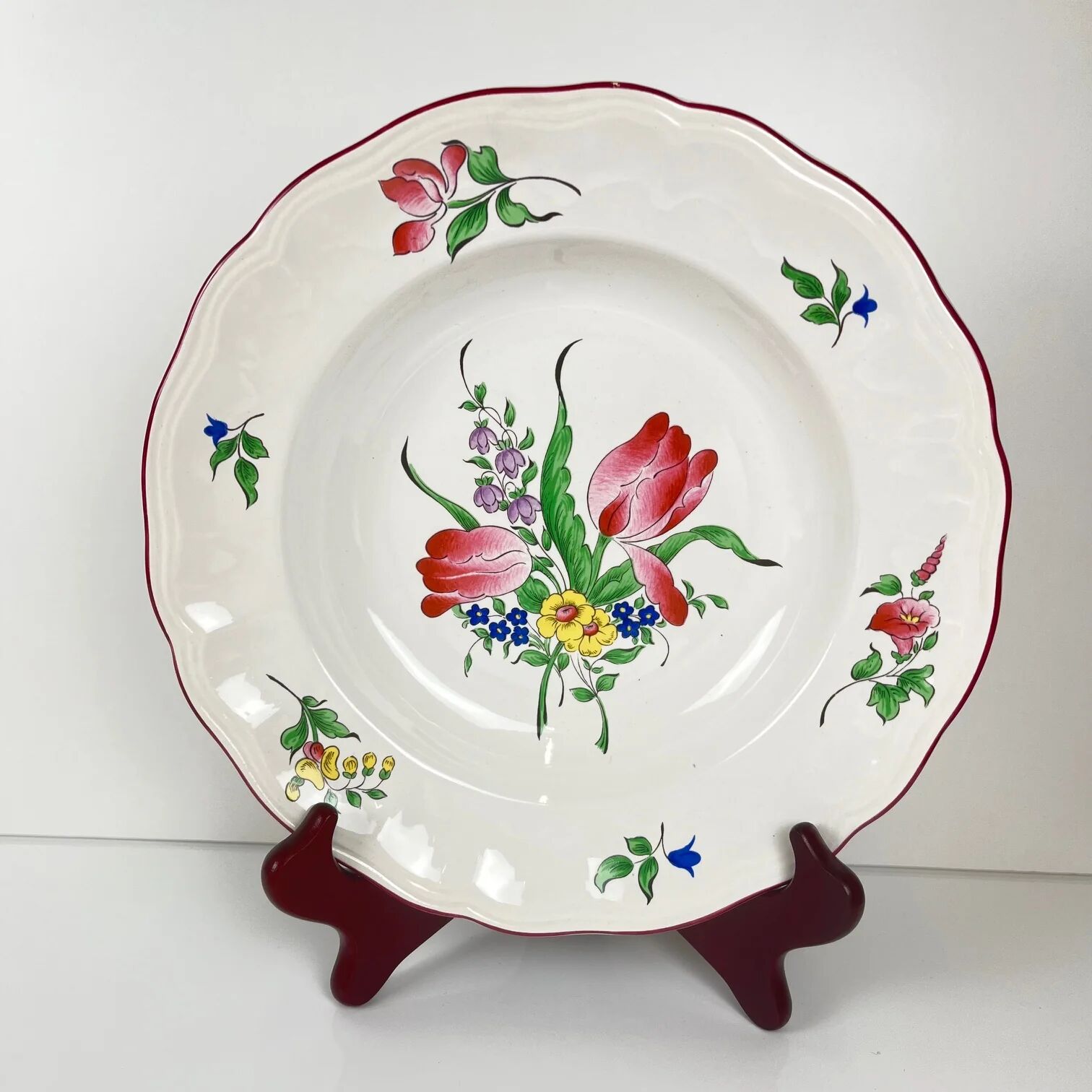 Set of 6 deep plates KG Lunéville "Réverbère"