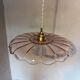 Vintage pink glass pendant light