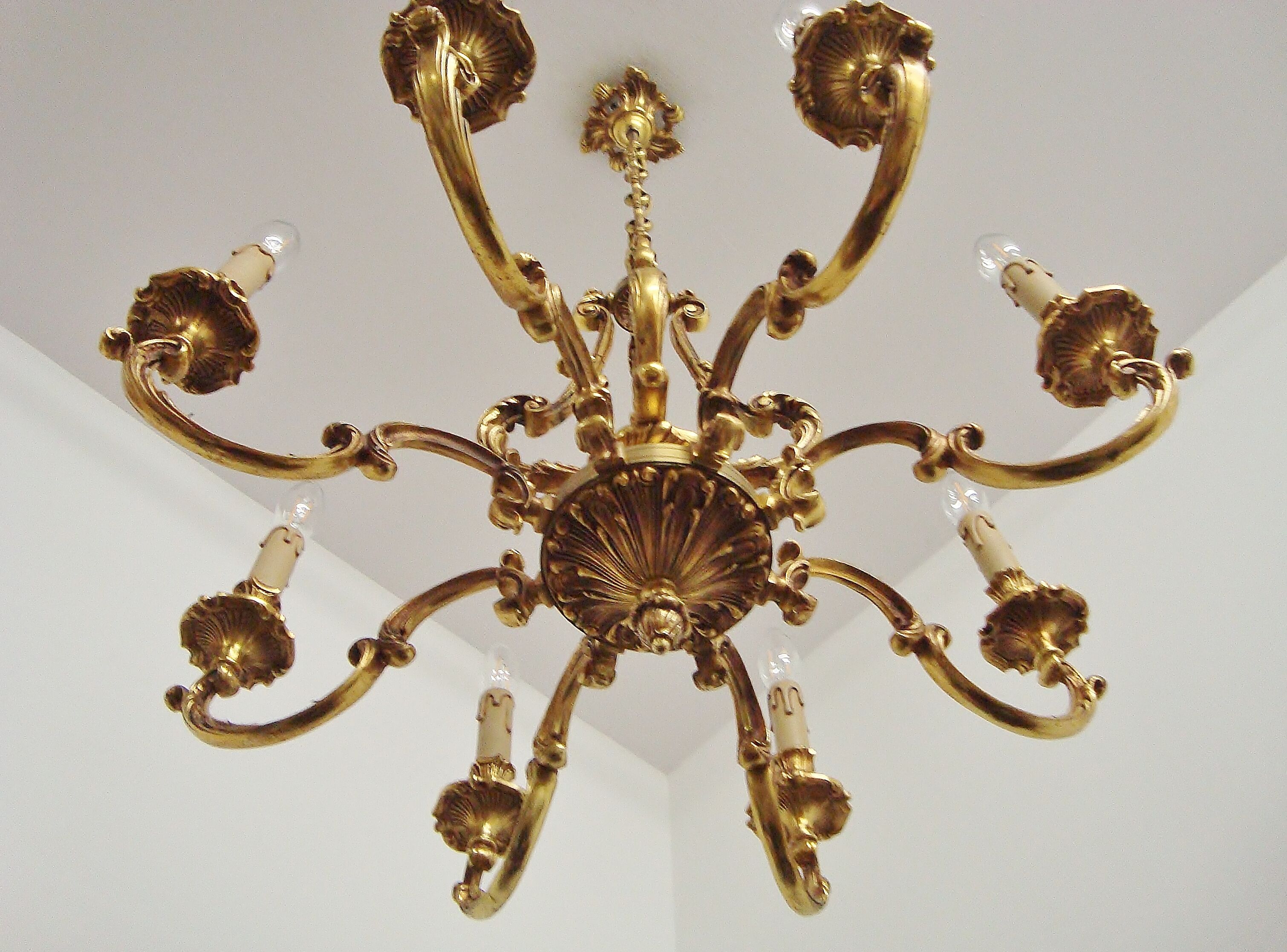 Antique bronze chandelier
