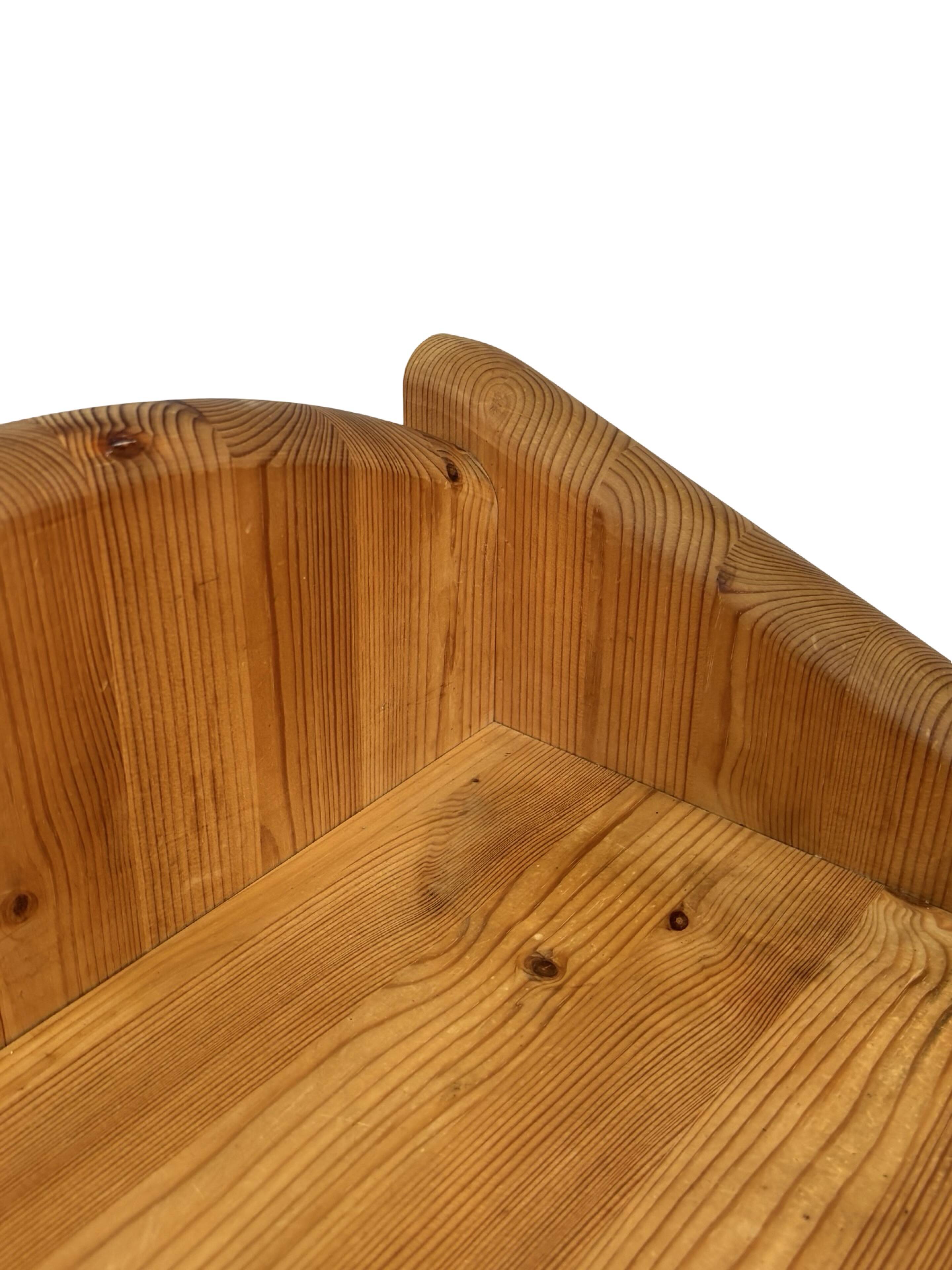 Vintage set of two pine wood bedside tables