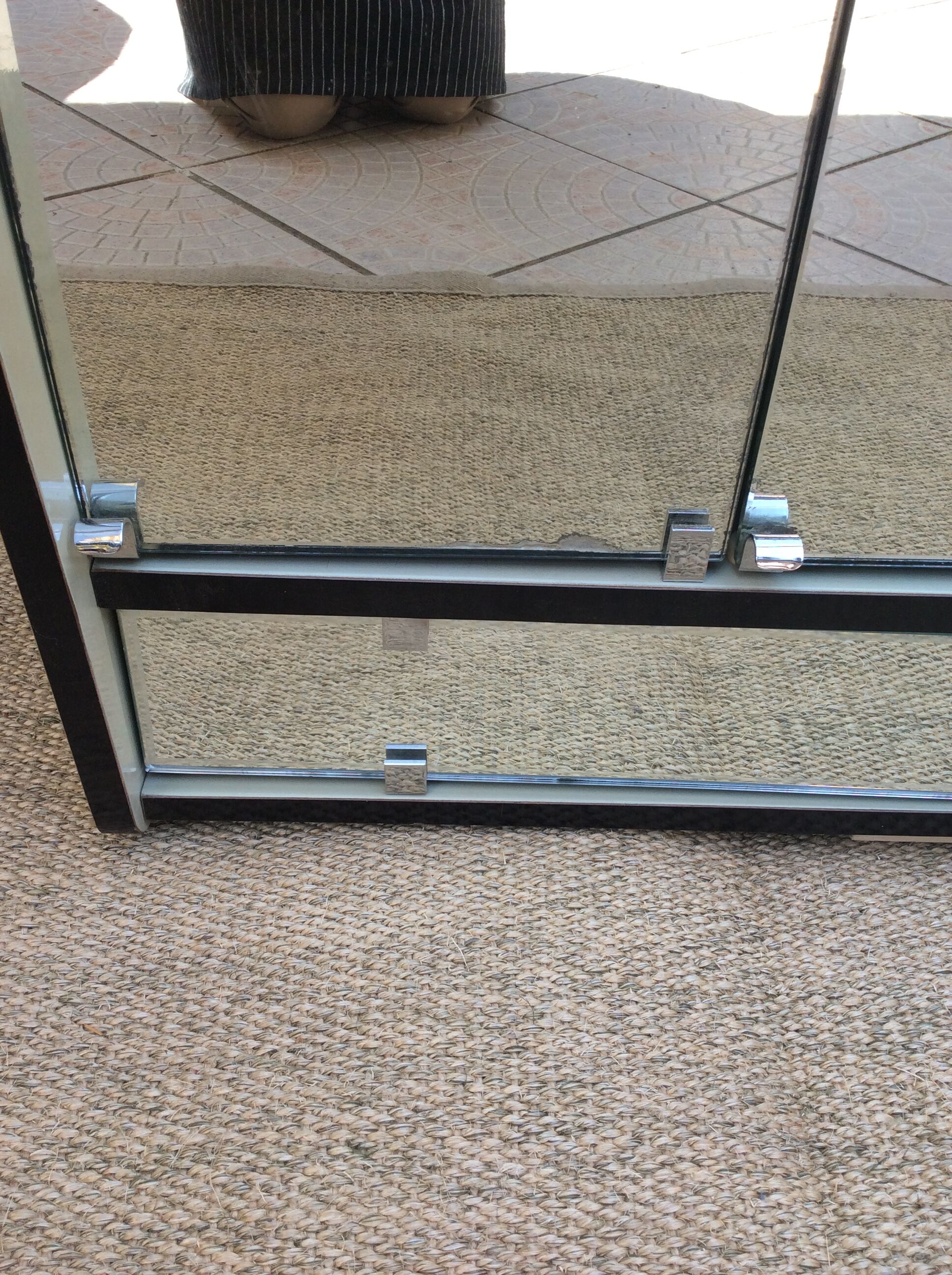 Glass toilet cabinet