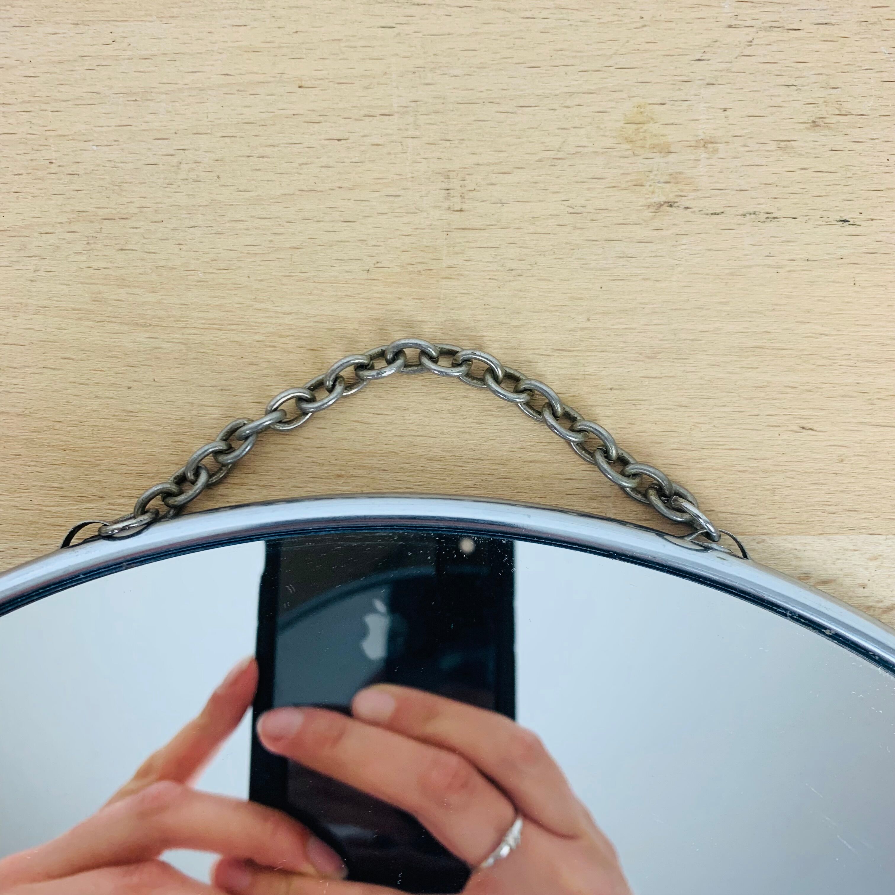 Round barber mirror 29 cm