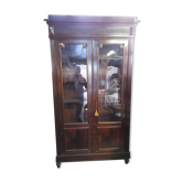 Vitrine parisienne en noyer 1900
