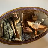 Art Deco oval mirror