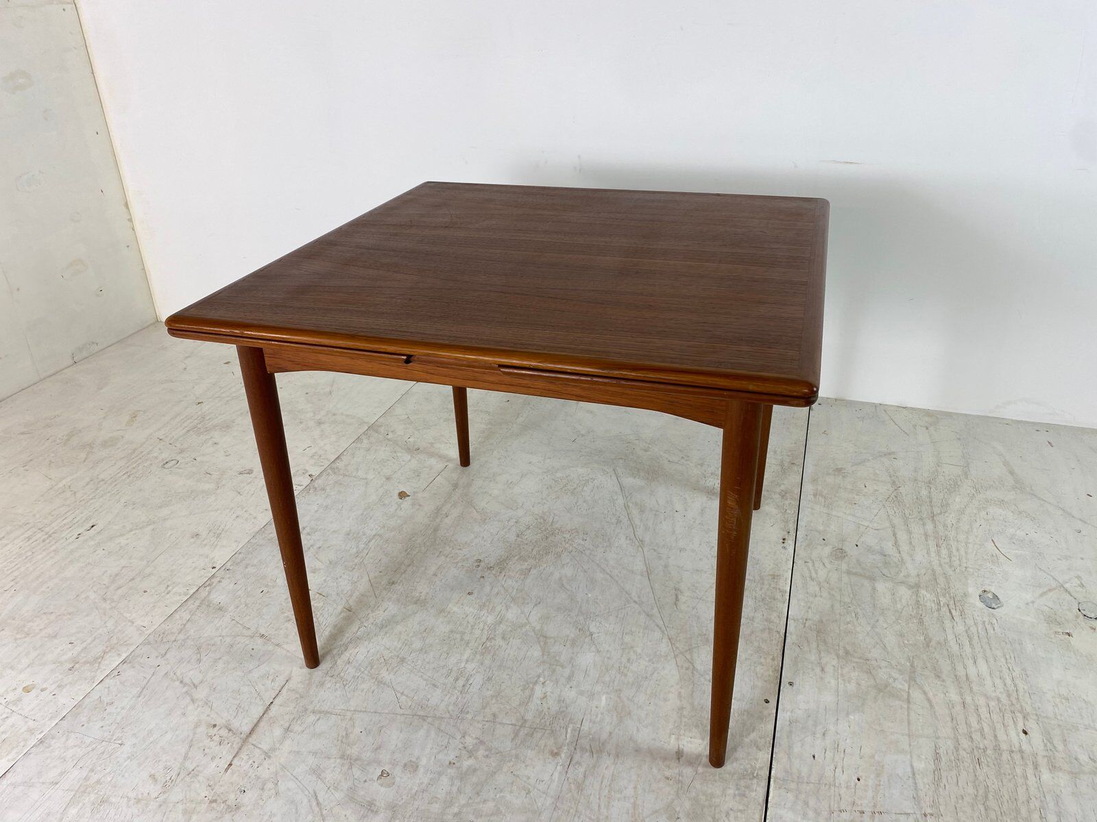 Vintage Scandinavian dining table expandable in 1960s teak