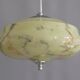 Art Deco pendant light, marbled with chrome suspension, 1930s