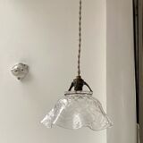 Antique glass suspension, Denayrouze lighting