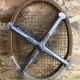 Old tennis racket Slazenger wood metal protection zephyr vintage