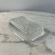Rectangular cut glass dish 14.5x9.5cm