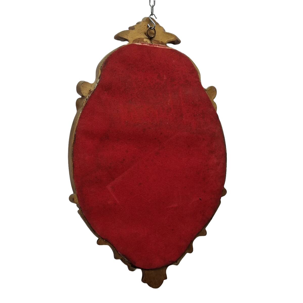 Miroir à crête de style rococo vintage, années 1960/70