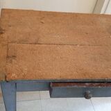 Small blue wooden table