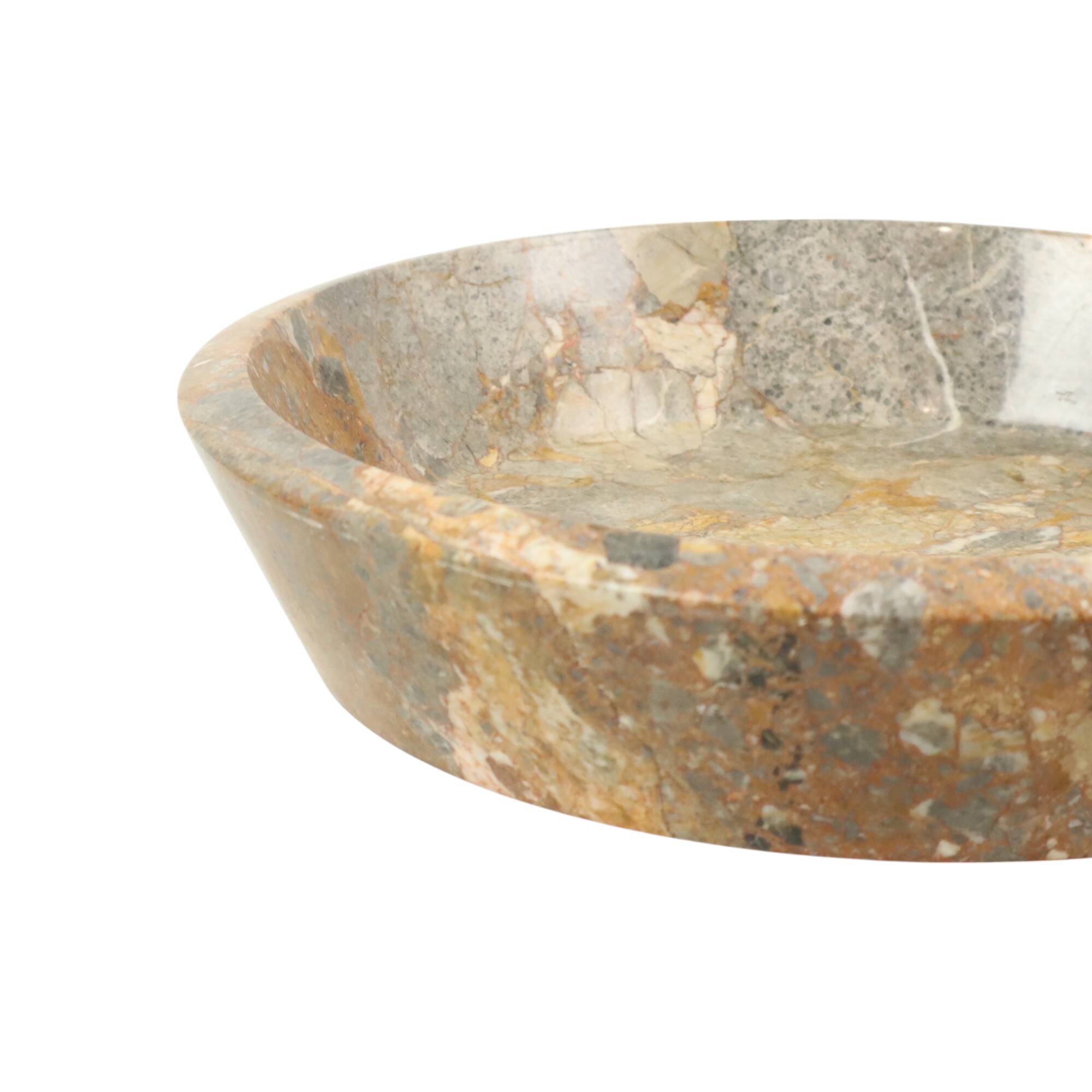 Heavy Large Marble Fruit Bowl XL Natural Stone 40cm