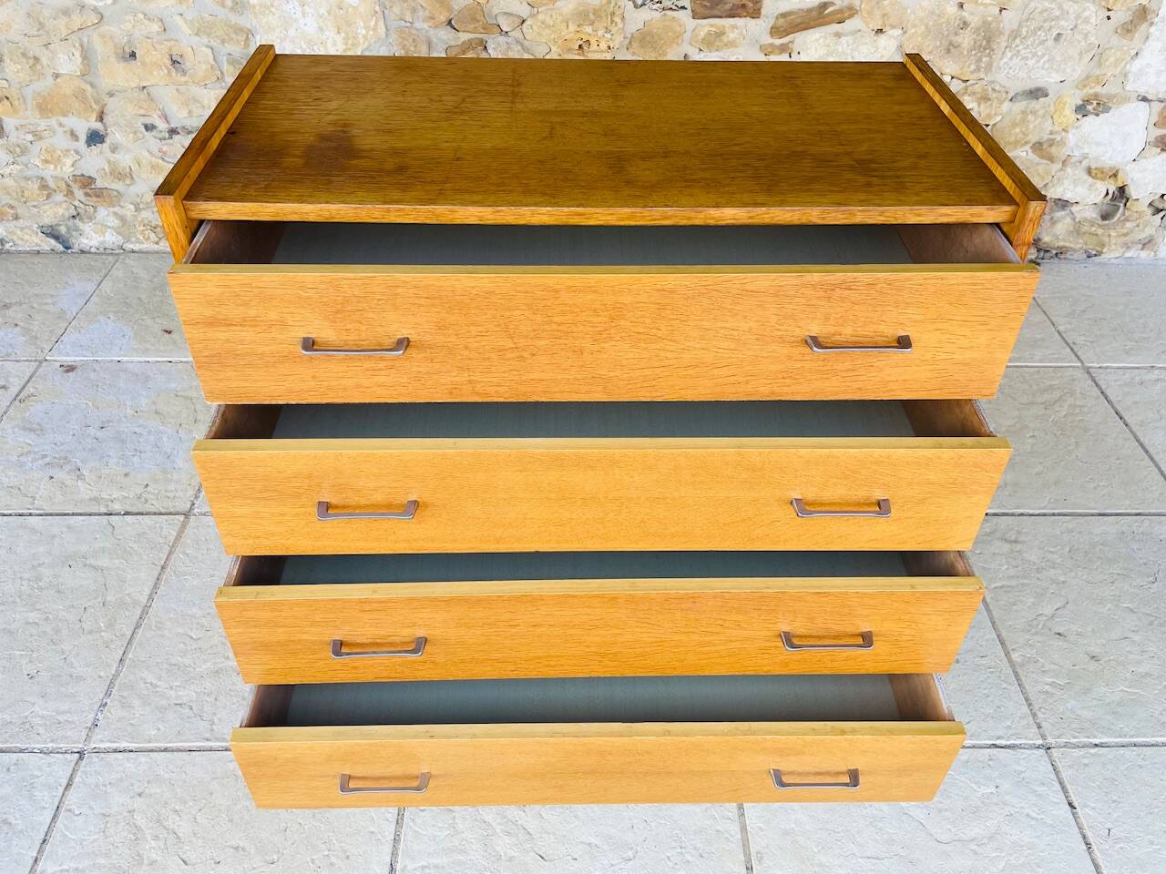 Vintage 4-drawer chest of drawers by Capelle, circa 1960s