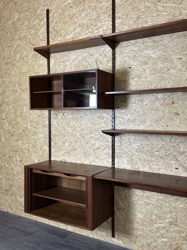 60s 70s teak wall shelf Wall Unit Kai Kristiansen for FM Møbler Denmark