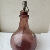 Pied de lampe verre bullé