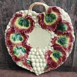 Vintage french majolica serving bowl for grapes