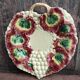 Vintage french majolica serving bowl for grapes