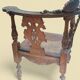 Carved wooden corner armchair - 19th century
