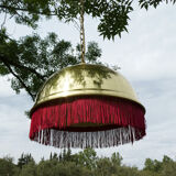 Bistro fringe pendant light, solid brass billiard table