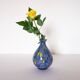 Vase murano bleu et jaune