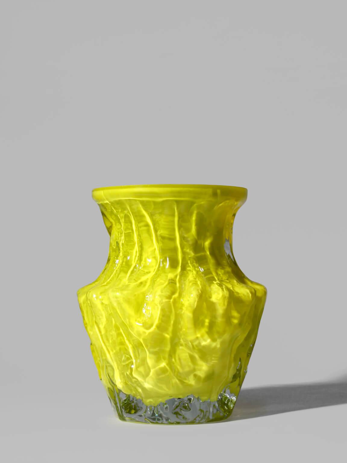 Vase en verre texturé Kurt Wokan Neon Bark