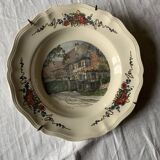 Obernai plate by henri loux sarreguemines earthenware factory