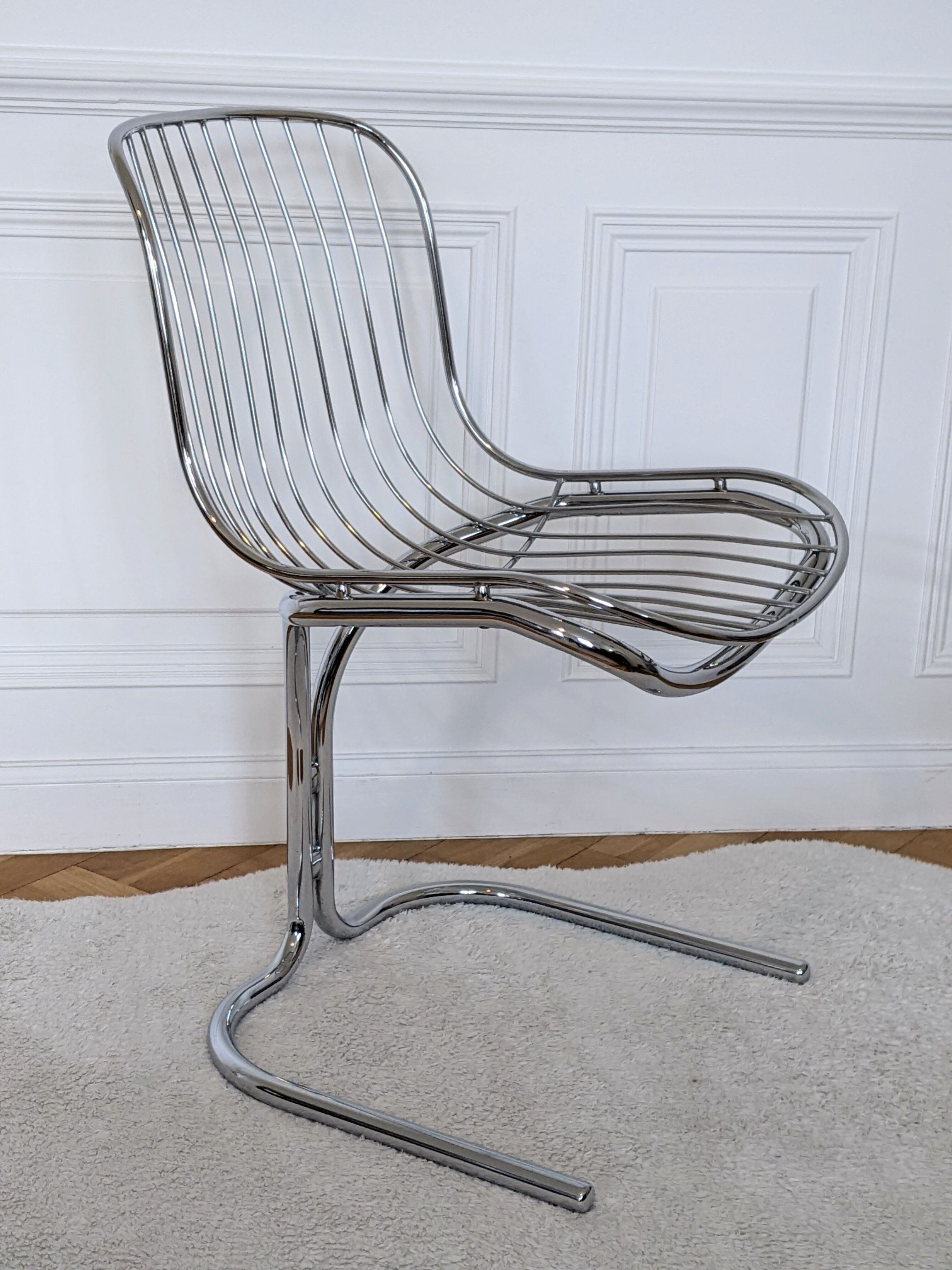 Rima Radiofreccia chrome chair by Gastone Rinaldi